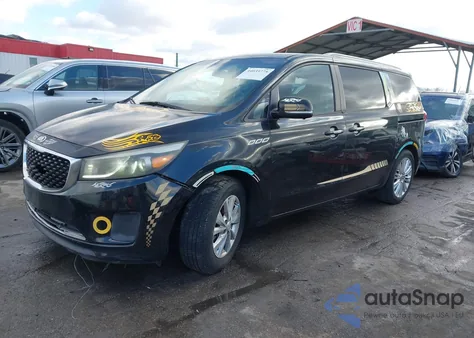 2016 Kia Sedona Lx из США, поврежденный, VIN KNDMB5C1XG6083070